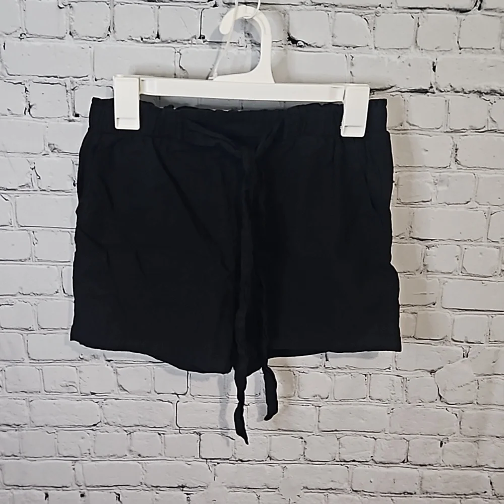 Shein cotton tie waist shorts